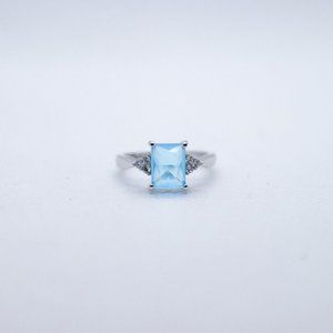 Silver and Blue Stone - Available in Sizes 6, 7, 8